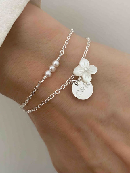 BRACELET DOUBLE RANG TIARE GRAVÉ