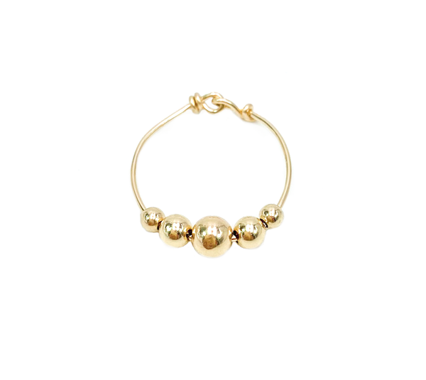 Bague Stella en gold filled 14k composée de perles remplies d'or