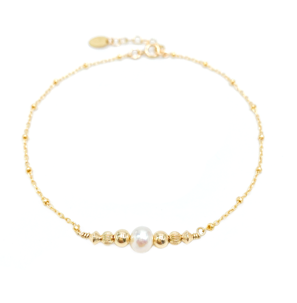 bracelet plaqué or gold filled 14k perles d'eau douce